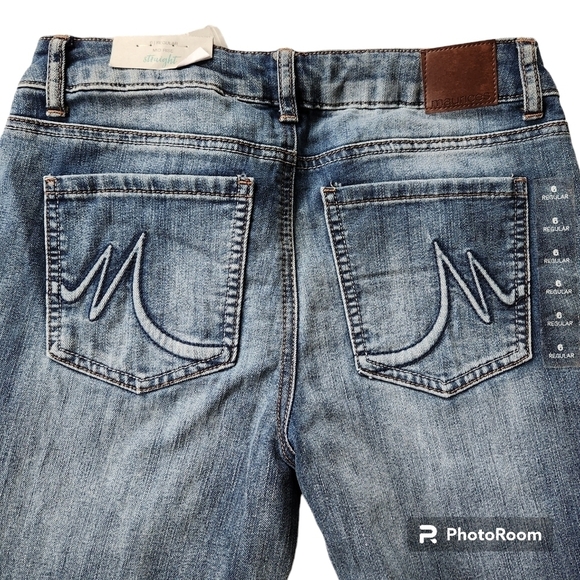 New Maurices Denim Flex Medium Wash Straight Jeans sz 6 - Picture 5 of 7